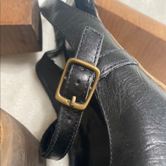 Dr. Sholl’s Leather Black Mary Jane Platform Heels size 8M - Picture 4 of 15